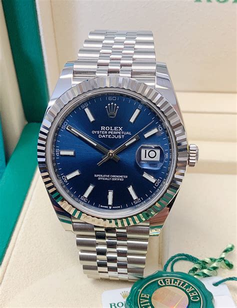 rolex datejust blue 2021|2021 rolex datejust 41 mm.